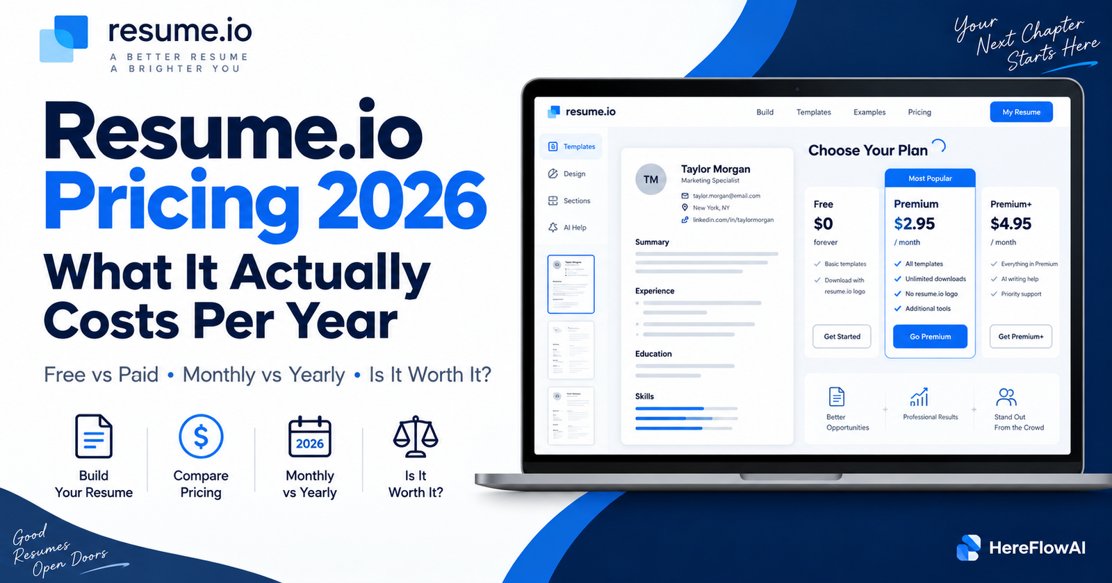 resume.io pricing