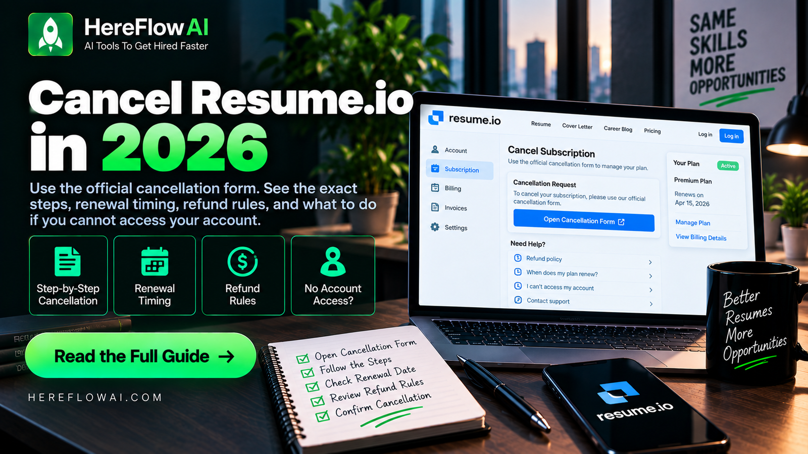 resume.io cancel subscription