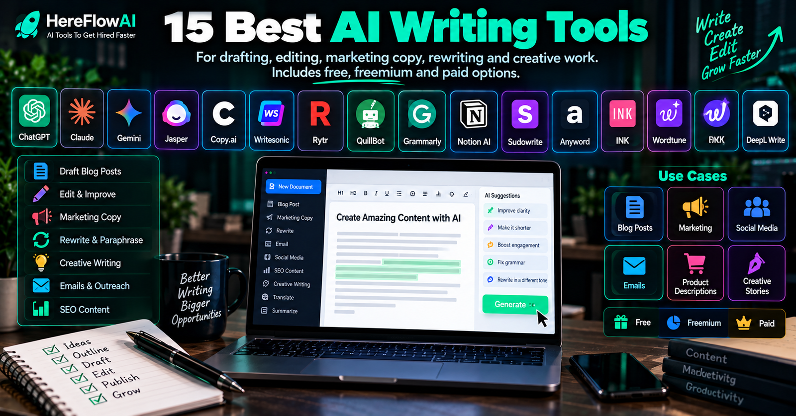 Best AI Writing Tools