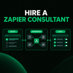 Zapier consultant services for automation setup, app integrations and Zap repairs